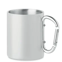 Metalowy dwuścienny kubek300ml / Biały MO6873-06