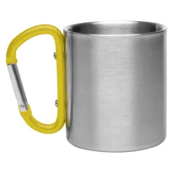 Metalowy kubek 210 ml z karabińczykiem | Easton / żółty V8437-08