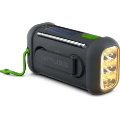 MH-08 | Muse radio, głośnik bluetooth z baterią słoneczną i mechanizmem wiatrowym / Czarny LT55019-N0002