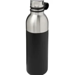 Miedziany izolowany próżniowo bidon Koln o pojemności 590 ml / Czarny 10058800
