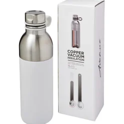 Miedziany izolowany próżniowo bidon Koln o pojemności 590 ml / Biały 10058802