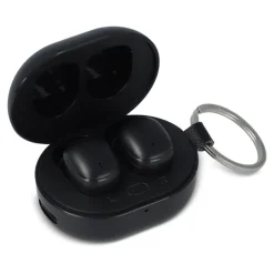 Mini bezprzewodowe słuchawki douszne w rozmiarze breloka / Czarny LT95602-N0002