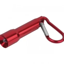 Mini latarka z aluminium z recyklingu BERGAMO / Czerwony 529305