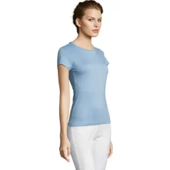 MISS Damski T-SHIRT 150g / Blekitny S11386-SK-L