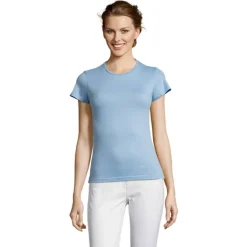 MISS Damski T-SHIRT 150g / Blekitny S11386-SK-XXL