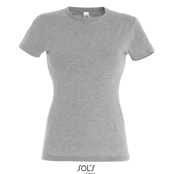 MISS Damski T-SHIRT 150g / Szary melanż S11386-GM-S
