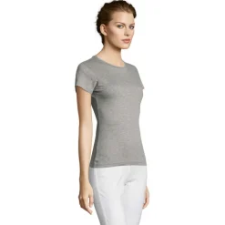 MISS Damski T-SHIRT 150g / Szary melanż S11386-GM-L