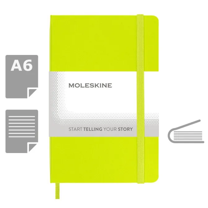 MOLESKINE Notatnik ok. A6 / Limonkowy VM201-09