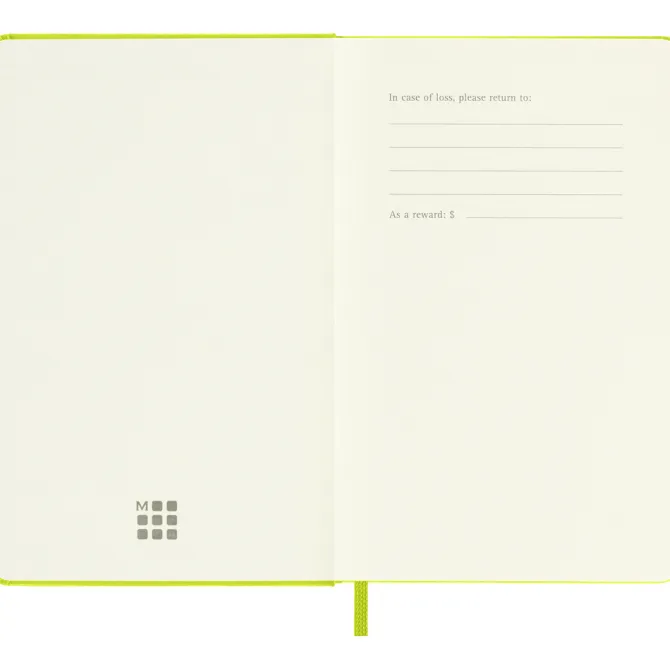 MOLESKINE Notatnik ok. A6 / Limonkowy VM201-09