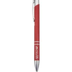 Moneta długopis z aluminium z recyklingu / Czerwony 10798421