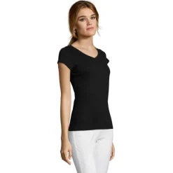 MOON Damski T-SHIRT 150g / Deep black S11388-DB-L