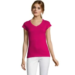 MOON Damski T-SHIRT 150g / Fuchsia S11388-FU-3XL