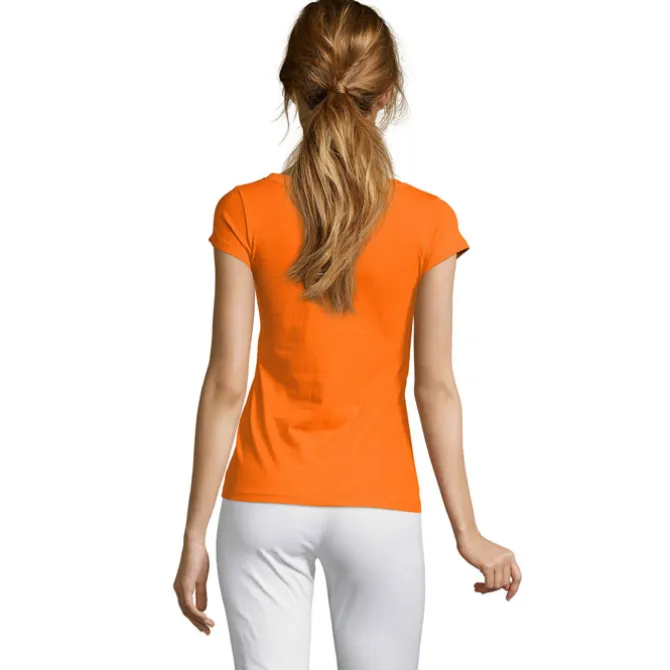 MOON Damski T-SHIRT 150g / Pomaranczowy S11388-OR-3XL