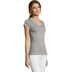 MOON Damski T-SHIRT 150g / Szary melanż S11388-GM-L