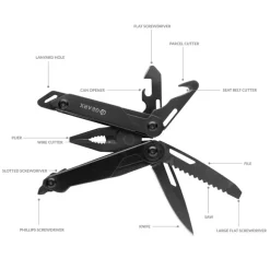 Narzędzie wielofunkcyjne Gear X, 13 el. / Czarny P221.221
