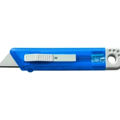 Nóż do tapet z mechanizmem zabezpieczającym / Niebieski V5633-11