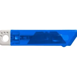 Nóż do tapet z mechanizmem zabezpieczającym / Błękitny V5633-23