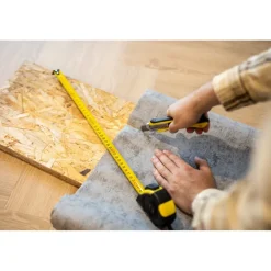 Nóż do tapet z mechanizmem zabezpieczającym, zapasowe ostrza w komplecie | Sutton / Szary V7237-19
