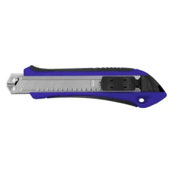 Nóż do tapet z mechanizmem zabezpieczającym, zapasowe ostrza w komplecie | Sutton / Granatowy V7237-04