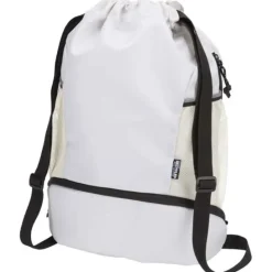 Nomad ściągana na sznurek torba sportowa z recyklingu z certyfikatem GRS o pojemności 18l z dolną komorą / Sandstone 13009932