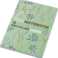Notatnik A5 Novella Austen z miękkiej okładki z recyklingu, 100 kartek / Zielony 21024861