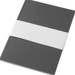 Notatnik A5 Novella Austen z miękką okładką z materiału z recyklingu, 50 kartek / Ciemnografitowy 21024990