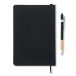 Notatnik A5 RPET z długopisem / Czarny MO2469-03
