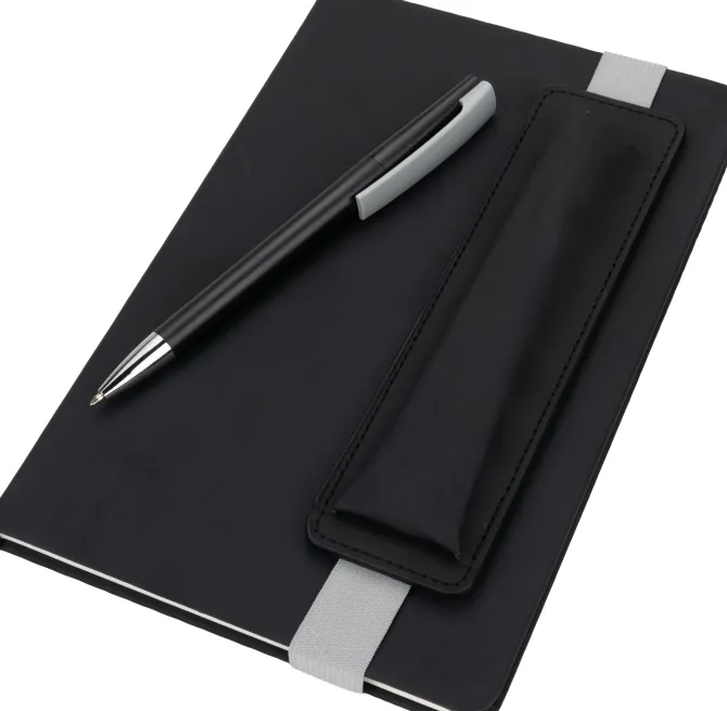 Notatnik A5 w linie z długopisem CARSON / Szary 2238507
