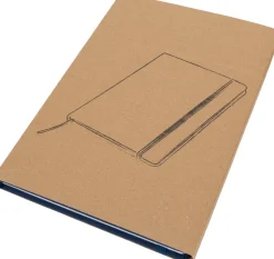 Notatnik A5 w linie z materiałów z recyklingu DOMINIK / Niebieski 2526104
