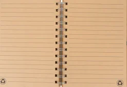 Notatnik A5 w linie z papieru z recyklingu FRANCESCA / Brązowy 2890901