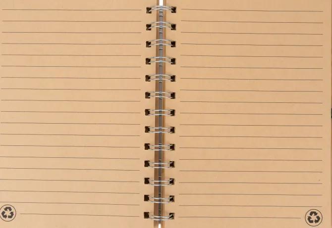 Notatnik A5 w linie z papieru z recyklingu FRANCESCA / Brązowy 2890901
