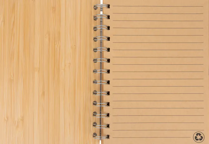 Notatnik A5 w linie z papieru z recyklingu FRANCESCA / Brązowy 2890901