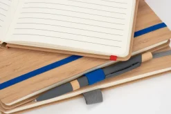 Notatnik A5 w linie z poliestru z recyklingu TEOFILO / Niebieski 2377404