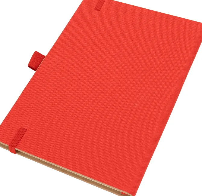 Notatnik A5 w linie z poliestru z recyklingu TEOFILO / Czerwony 2377405