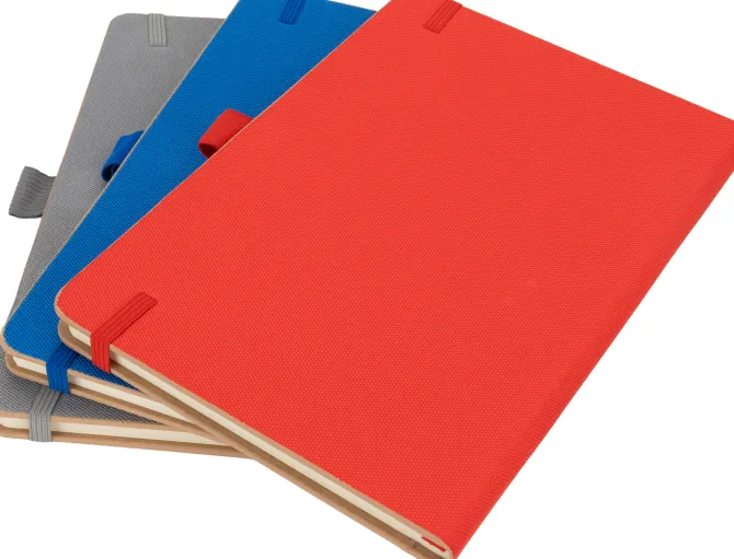 Notatnik A5 w linie z poliestru z recyklingu TEOFILO / Czerwony 2377405