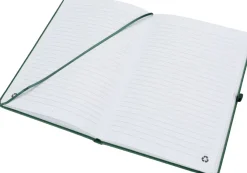 Notatnik A5 w linie z PU z recyklingu CLEO / Ciemnozielony 2374899