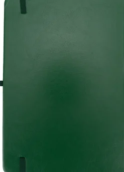 Notatnik A5 w linie z PU z recyklingu CLEO / Ciemnozielony 2374899