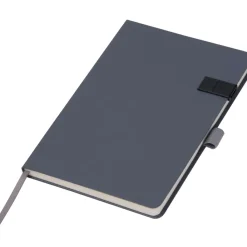 Notatnik A5 w linie z USB 16GB FRANCESCO / Ciemnoszary 3539377