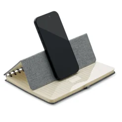 Notatnik A5 z podstawką na telefon / Szary MO2522-07