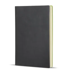 Notatnik Yuzu z miękką okładką Thermo A5 / Czarny / jasnozielony LT92091-N0232