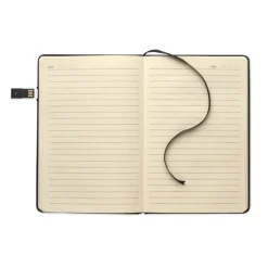 Notebook A5 z portem USB / Czarny MO2725-03