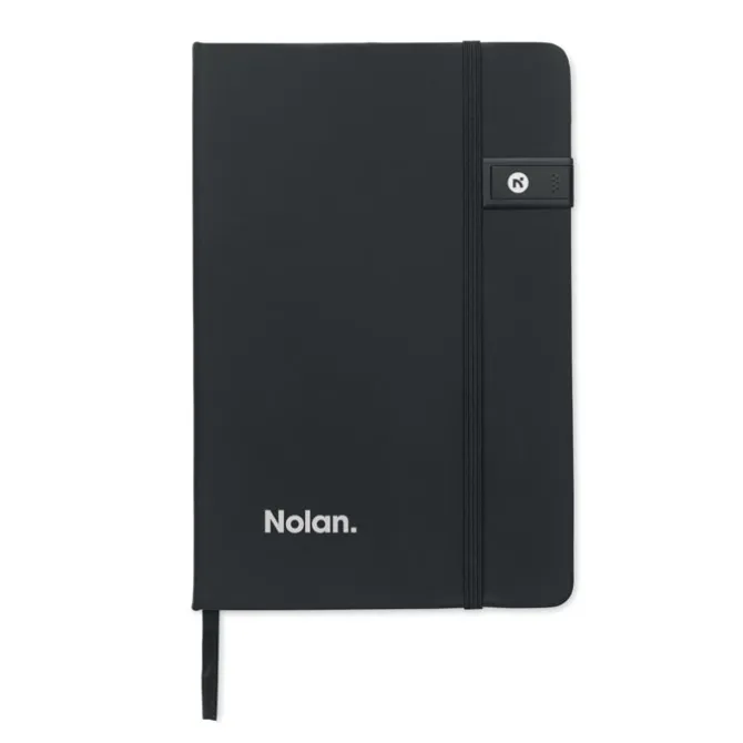 Notebook A5 z portem USB / Czarny MO2725-03