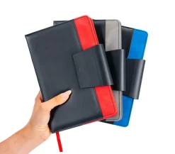 Notes A5 w linie z PU z recyklingu ASUNCION / Ciemnoszary 422977