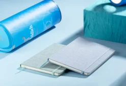 Notes z recyklingowanej bawełny BIVELLO A5 / Błękitny 18011-08