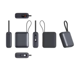 Nova Powerbank 22,5 W Power Delivery z wbudowanymi kablami 10 000 mAh / Ciemnoszary LT95515-N0060
