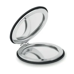 Okrągłe lusterko z PU / Czarny MO9008-03