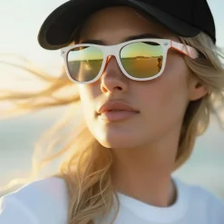 Okulary przeciwsłoneczne Jeffrey UV400 / Biały / pomarańczowy LT86712-N0126