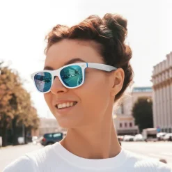 Okulary przeciwsłoneczne Jeffrey UV400 / Biały / czerwony LT86712-N0121
