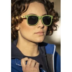 Okulary przeciwsłoneczne z bambusa Sun Ray / Zielony limonkowowy 12700563