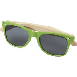 Okulary przeciwsłoneczne z bambusa Sun Ray / Zielony limonkowowy 12700563